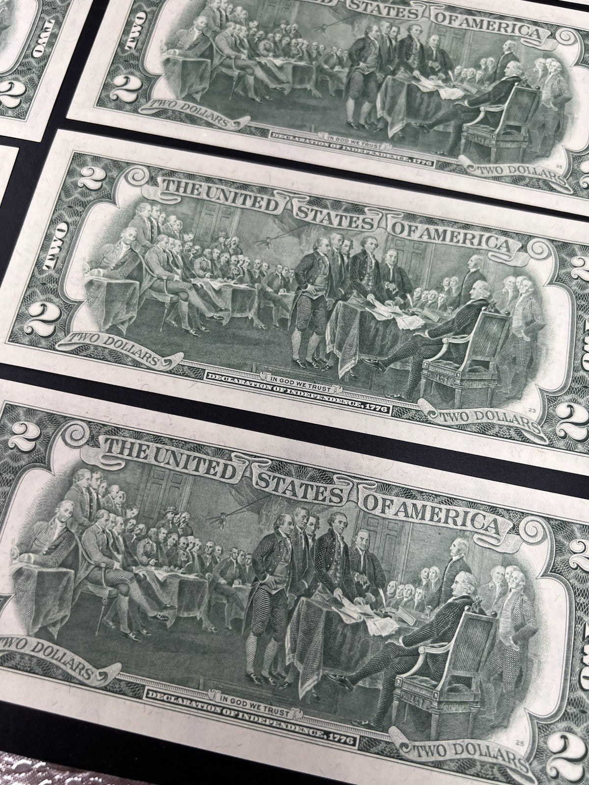 10 Consecutive 1976 $2 FRN Federal Reserve Notes District H CH UNC #86