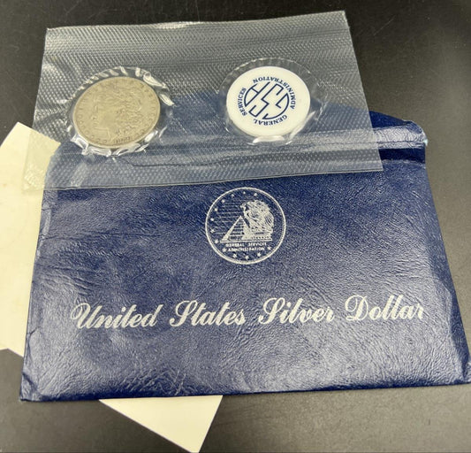 1879 P $1 Morgan Silver Dollar Coin GSA Soft Pack CH VF / XF