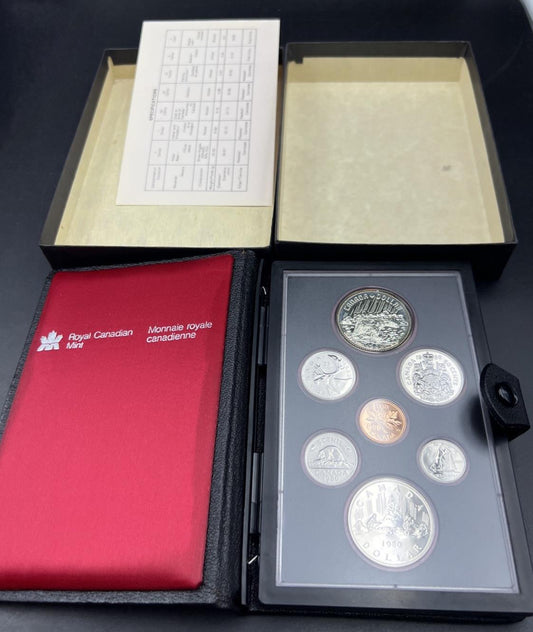 1980 Canada Double Dollar Proof Set Gem Uncirculated Coins W/ Box & COA