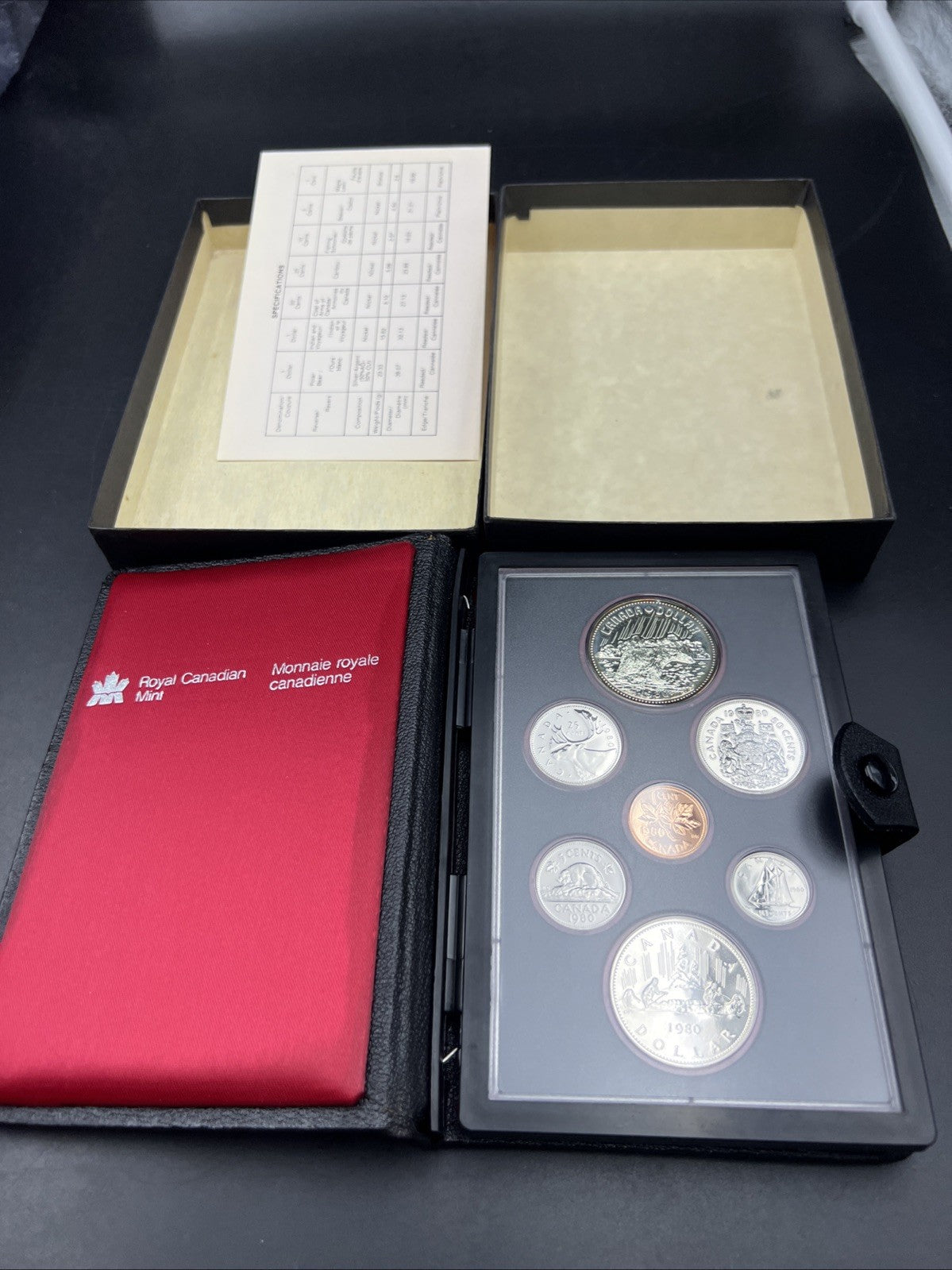 1980 Canada Double Dollar Proof Set Gem Uncirculated Coins W/ Box & COA