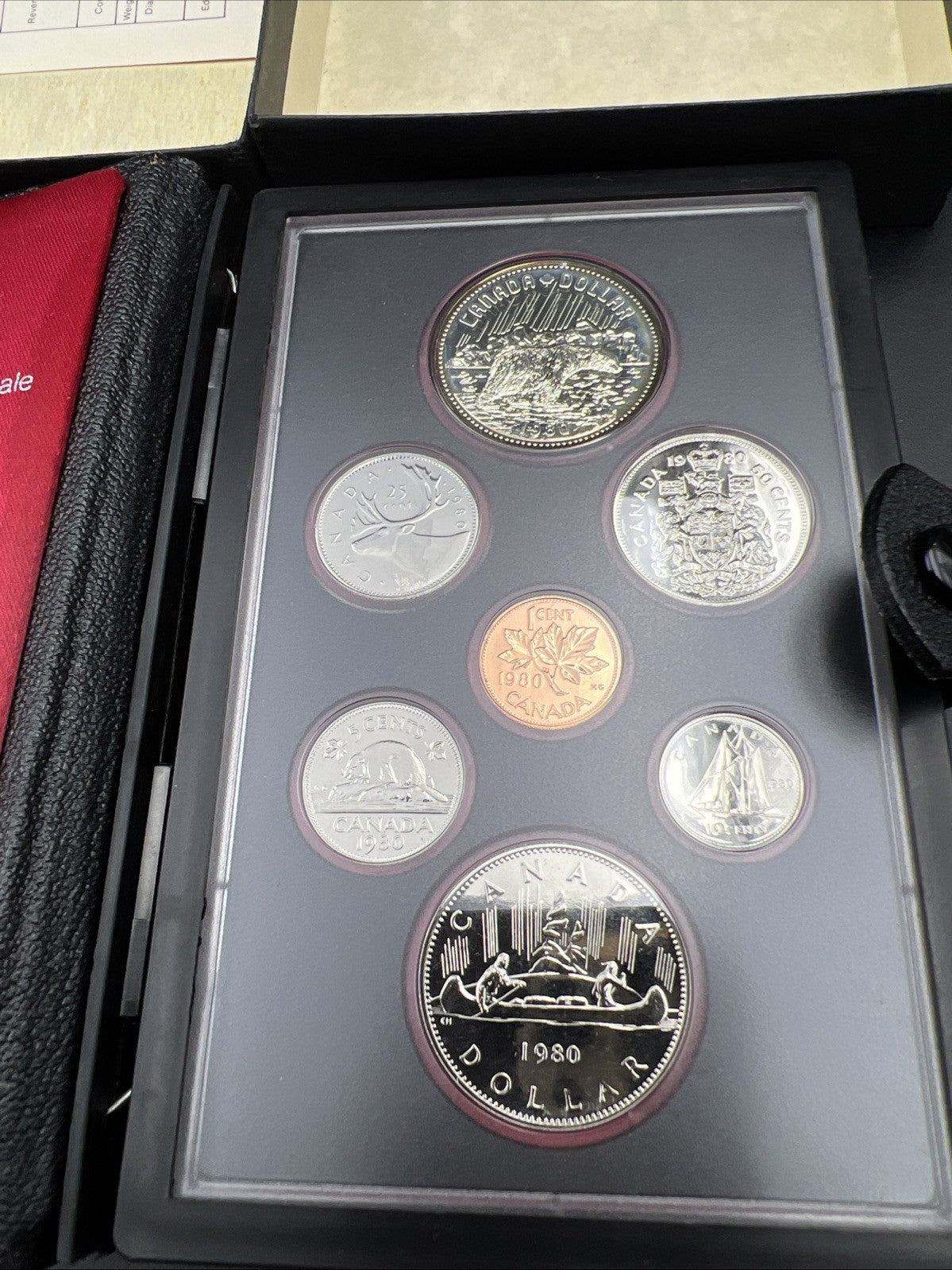 1980 Canada Double Dollar Proof Set Gem Uncirculated Coins W/ Box & COA