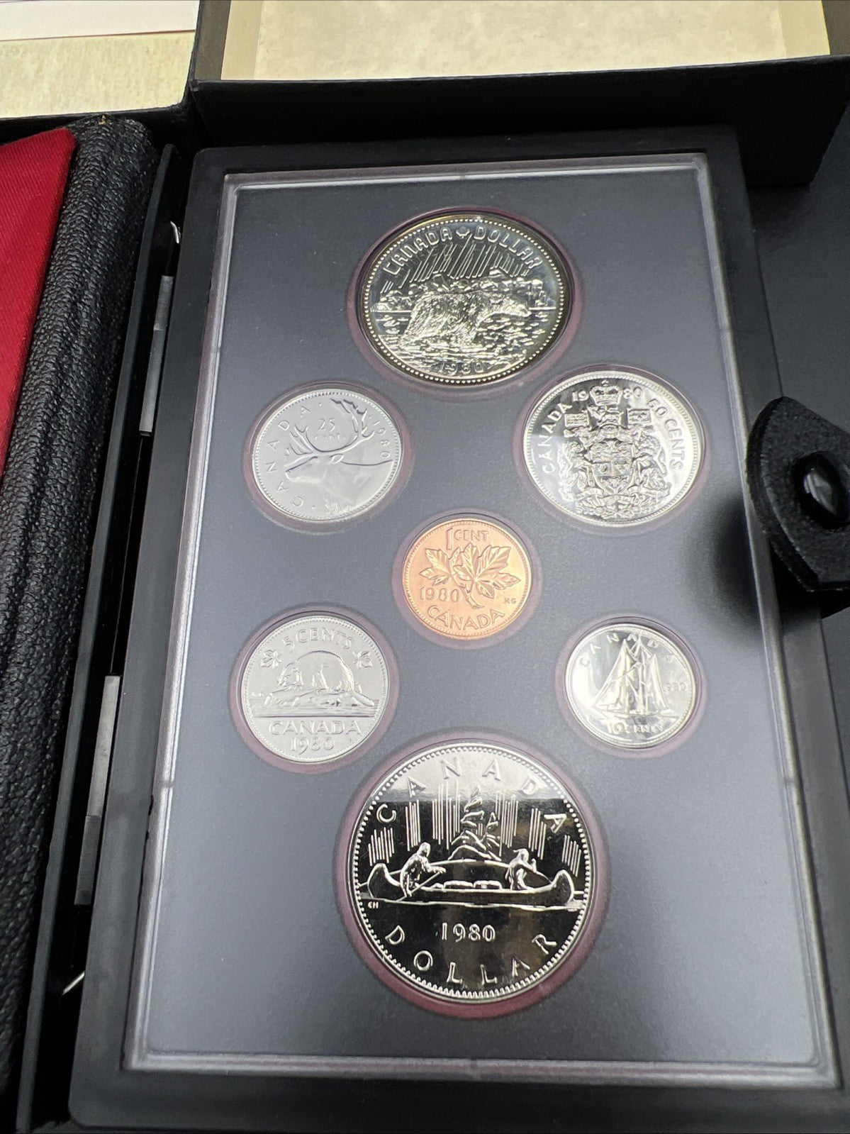1980 Canada Double Dollar Proof Set Gem Uncirculated Coins W/ Box & COA