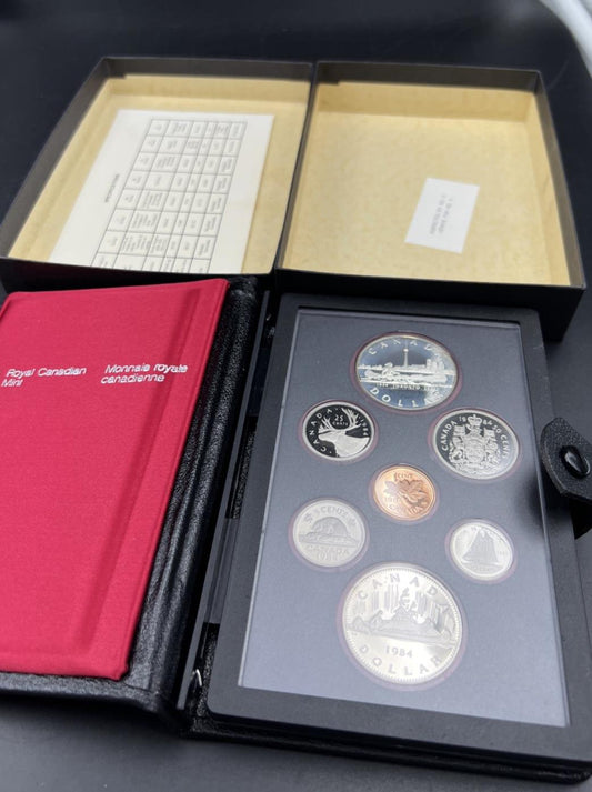 1984 Canada Double Dollar Proof Set Gem Uncirculated Coins W/ Box & COA