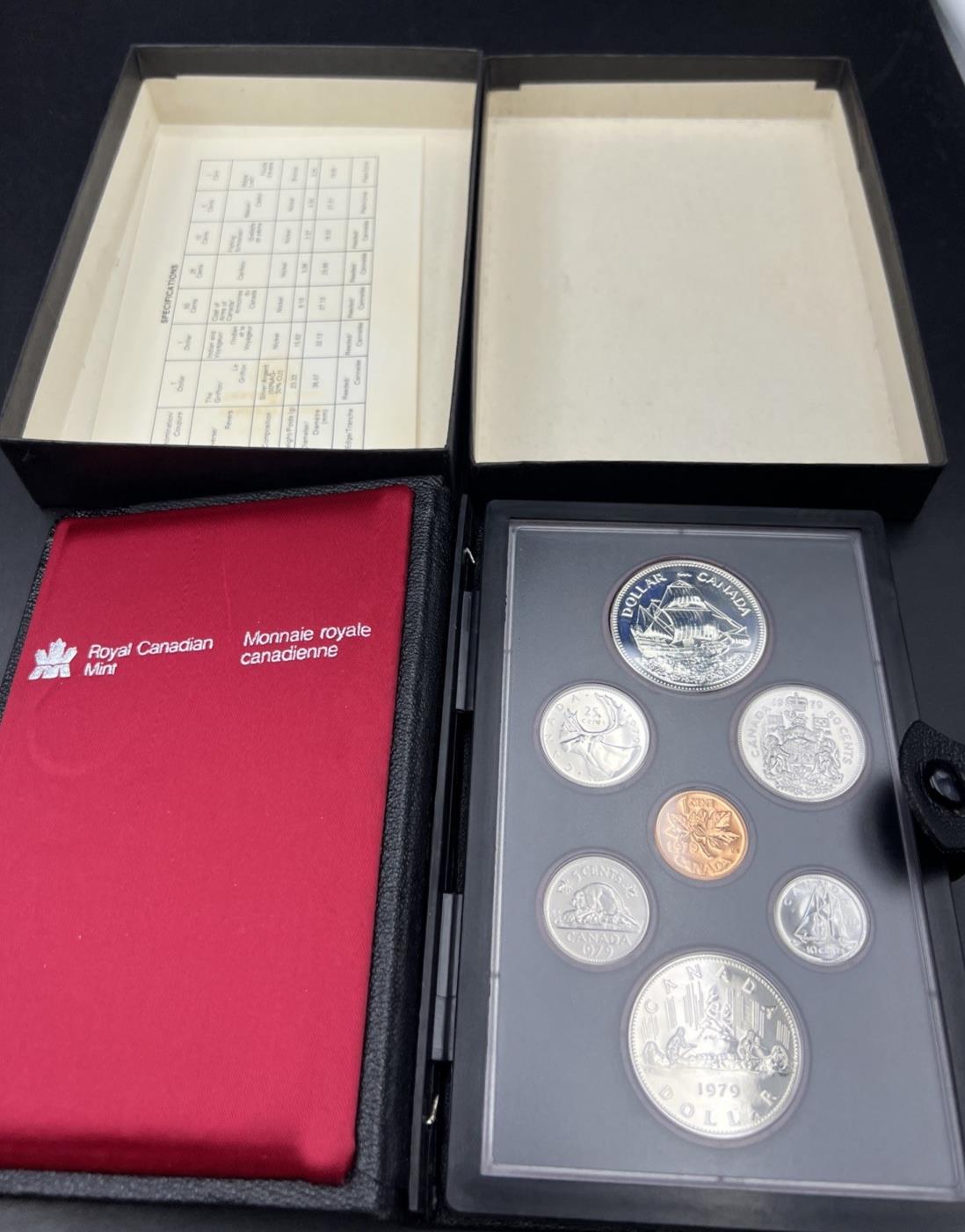 1979 Canada Double Dollar Proof Set Gem Uncirculated Coins W/ Box & COA