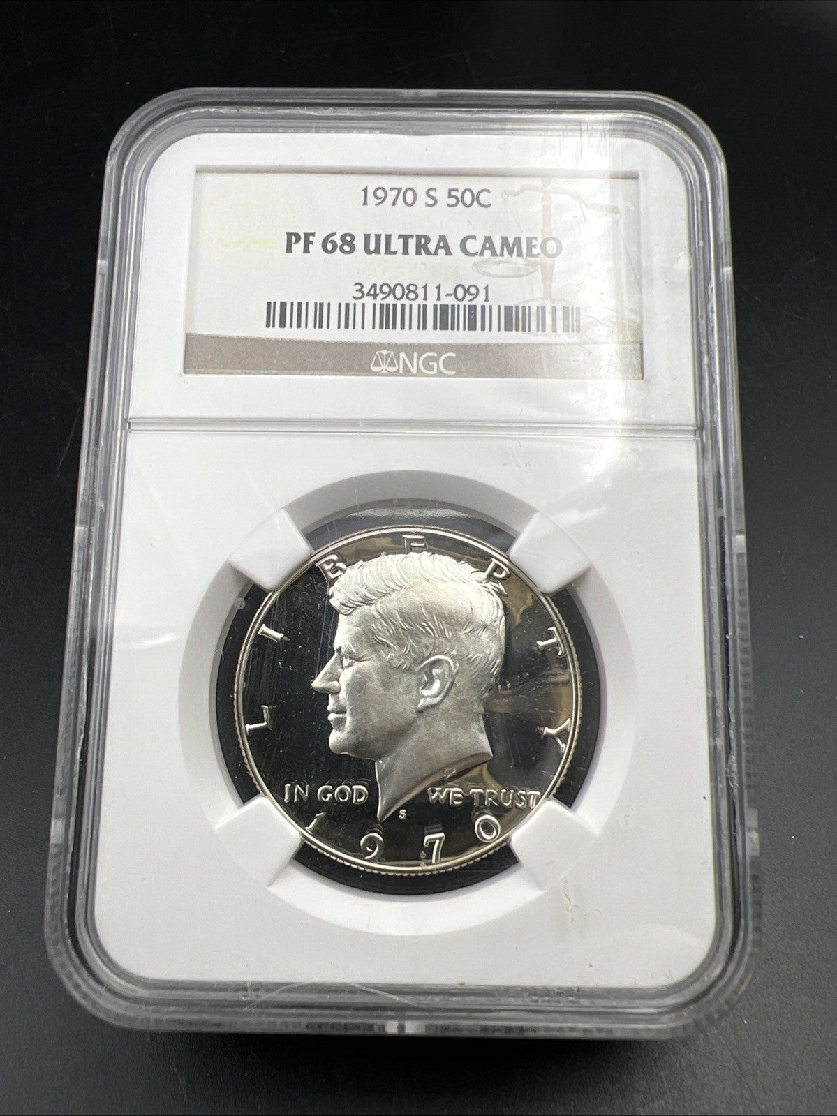 1970 S 50c Kennedy 40% Silver Half Dollar Coin PF68 UCAM Gem Proof Certified #91