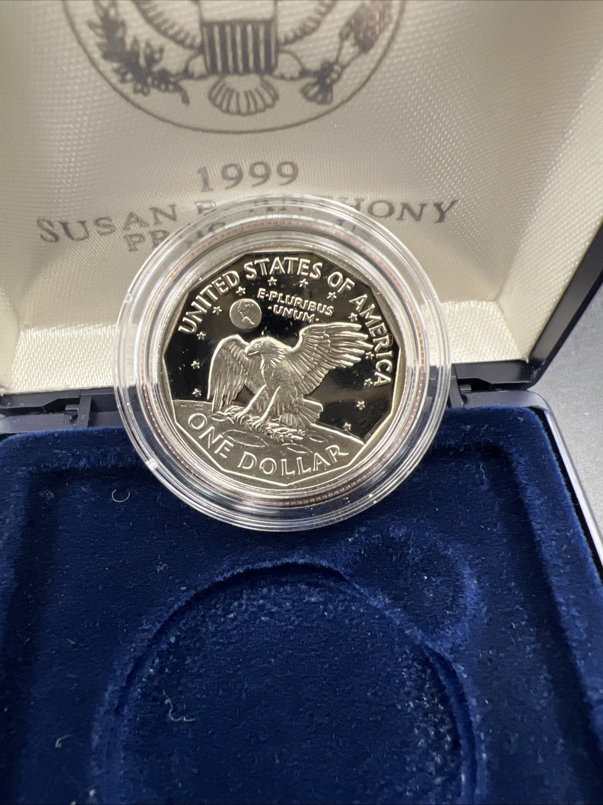 1999 P $1 Gem Proof Susan B Anthony Dollar Coin In US Mint OGP Box & COA