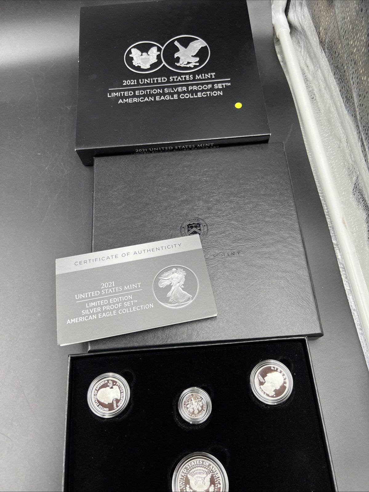 2021 6 Coin Limited Edition Silver Proof Set w/ Type 1 & 2 ASE Silver Eagles #D