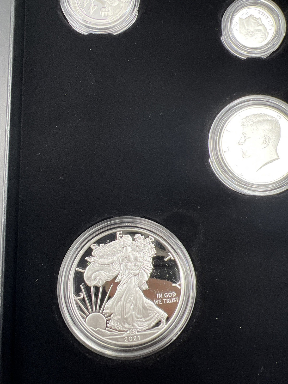 2021 6 Coin Limited Edition Silver Proof Set w/ Type 1 & 2 ASE Silver Eagles #D