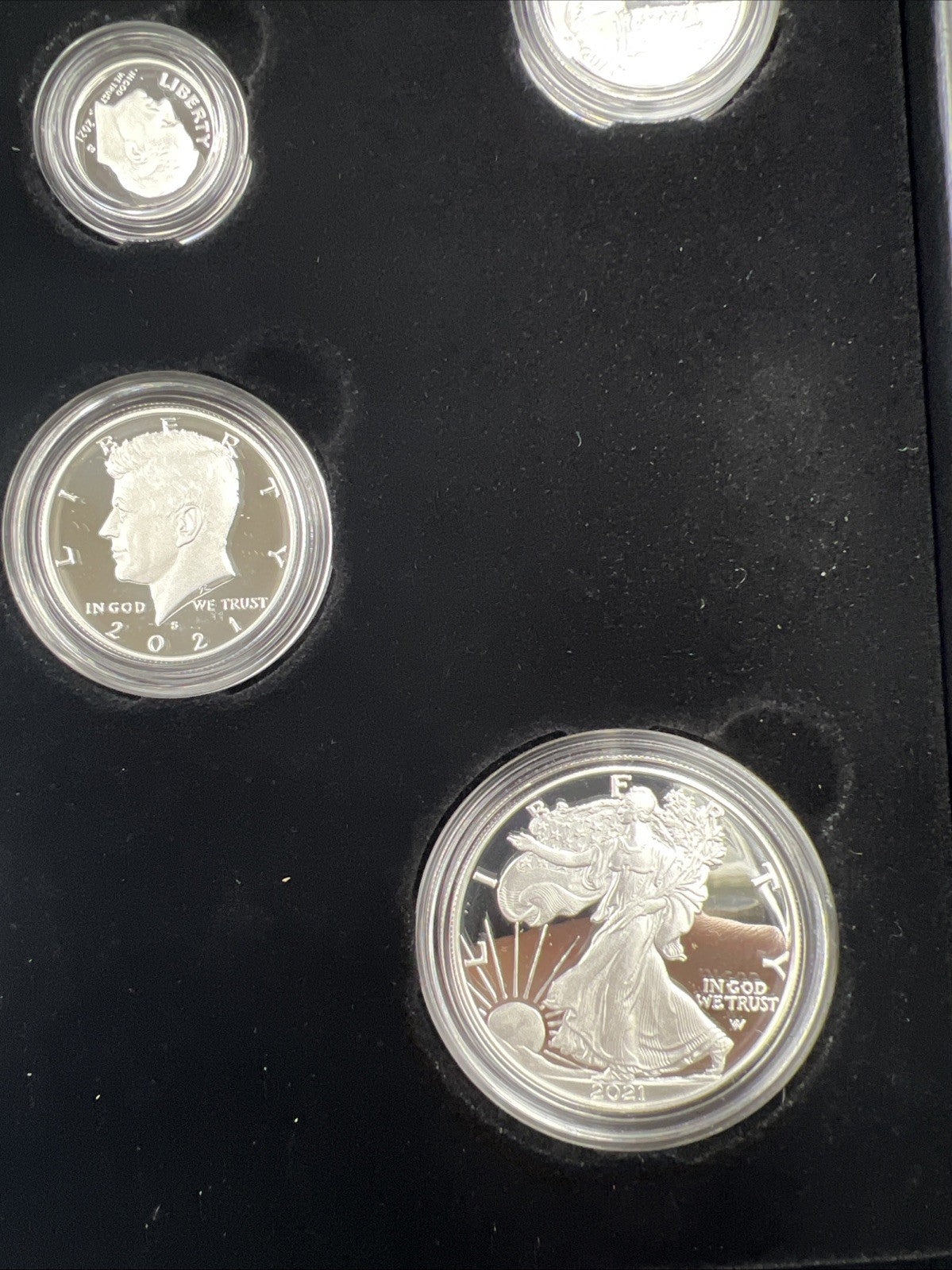 2021 6 Coin Limited Edition Silver Proof Set w/ Type 1 & 2 ASE Silver Eagles #D