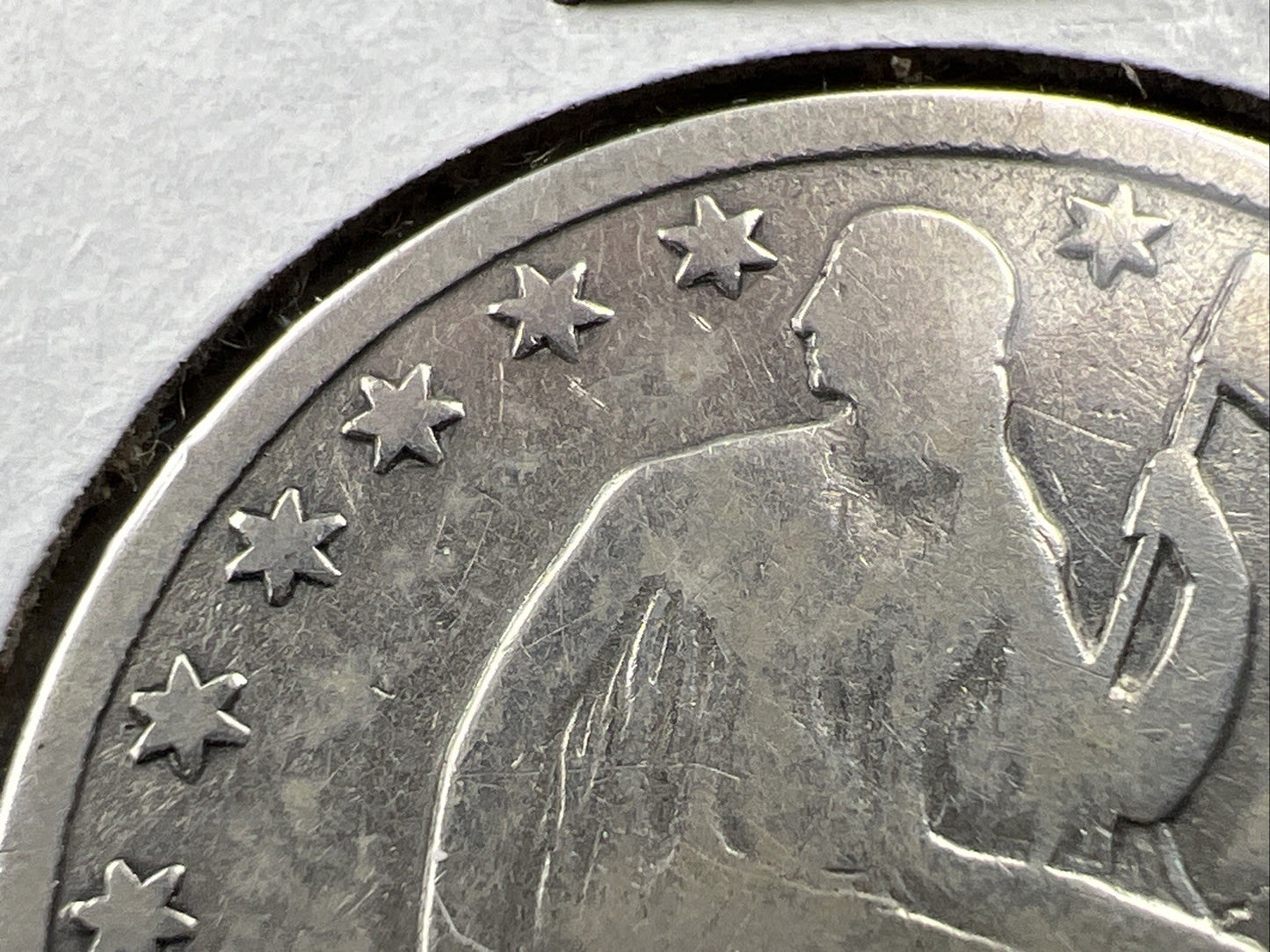 1854 O Liberty Seated Half Dollar CH VG / Fine Major Strike Doubling + Die Crack