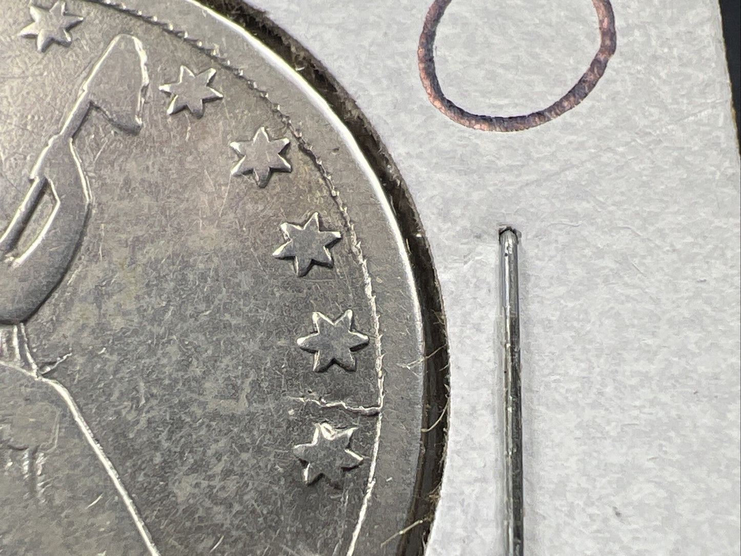 1854 O Liberty Seated Half Dollar CH VG / Fine Major Strike Doubling + Die Crack