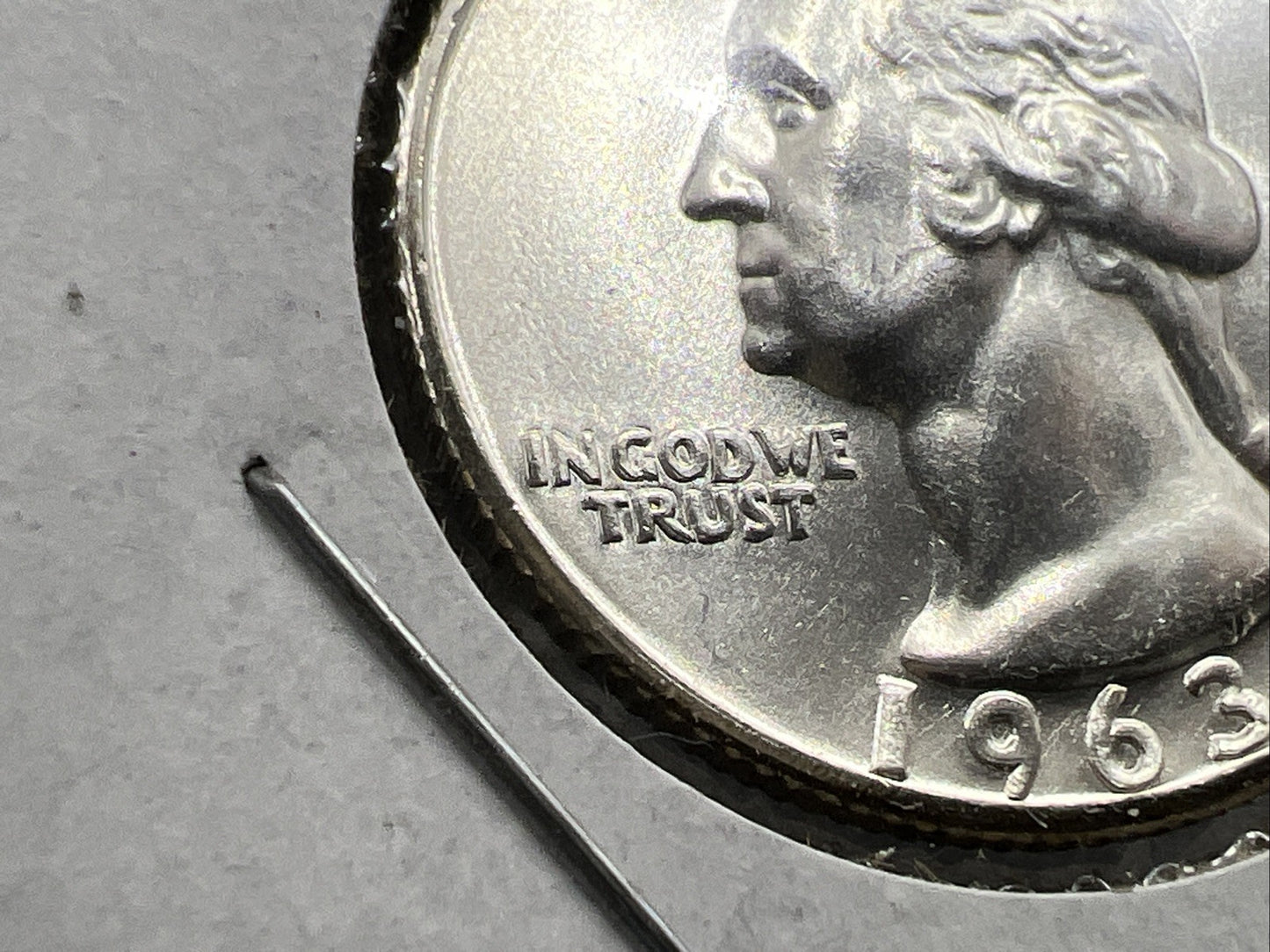1963 25c Washington Silver Quarter Coin Choice BU UNC FS-101 Double Die Obverse