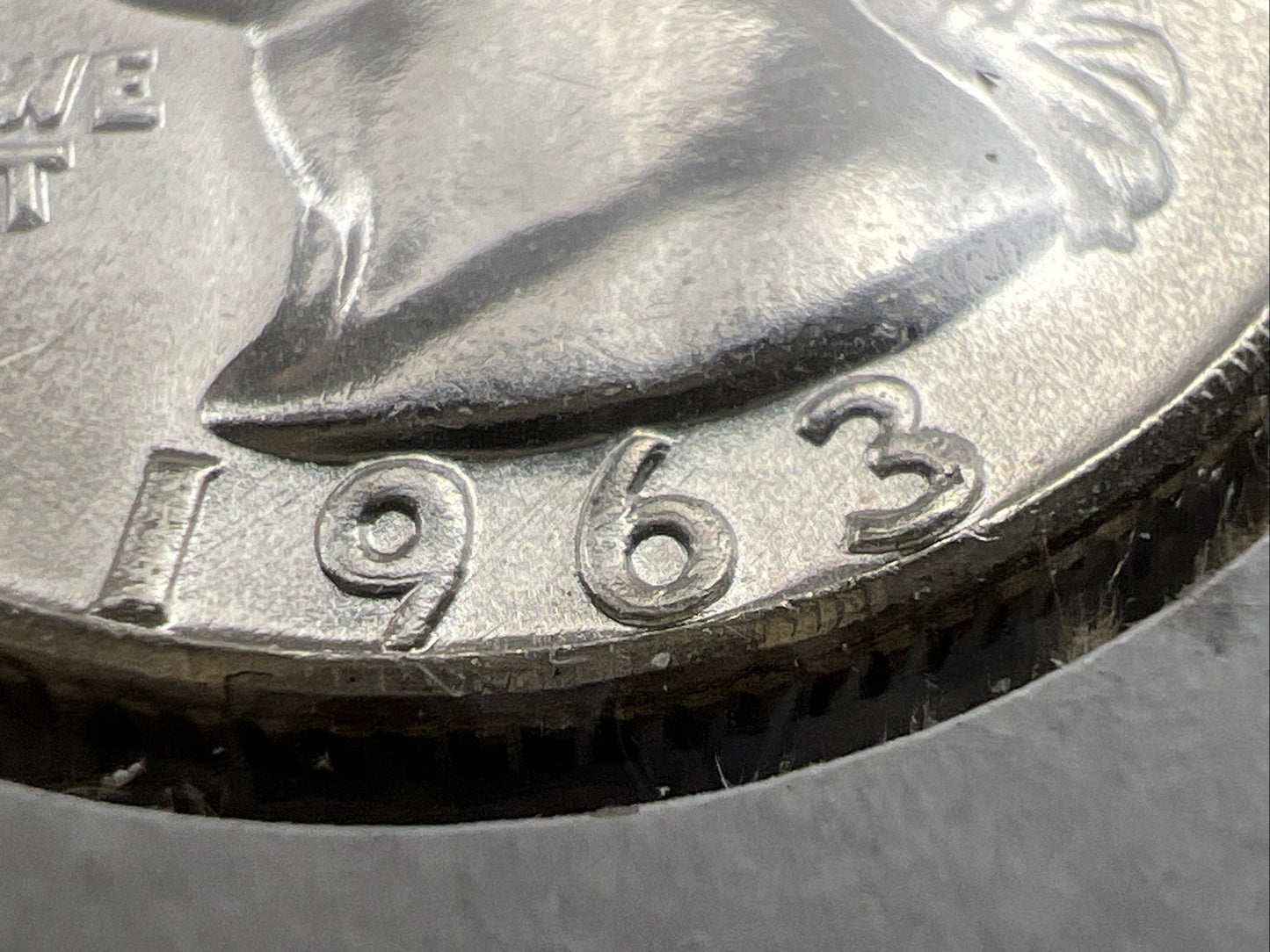 1963 25c Washington Silver Quarter Coin Choice BU UNC FS-101 Double Die Obverse