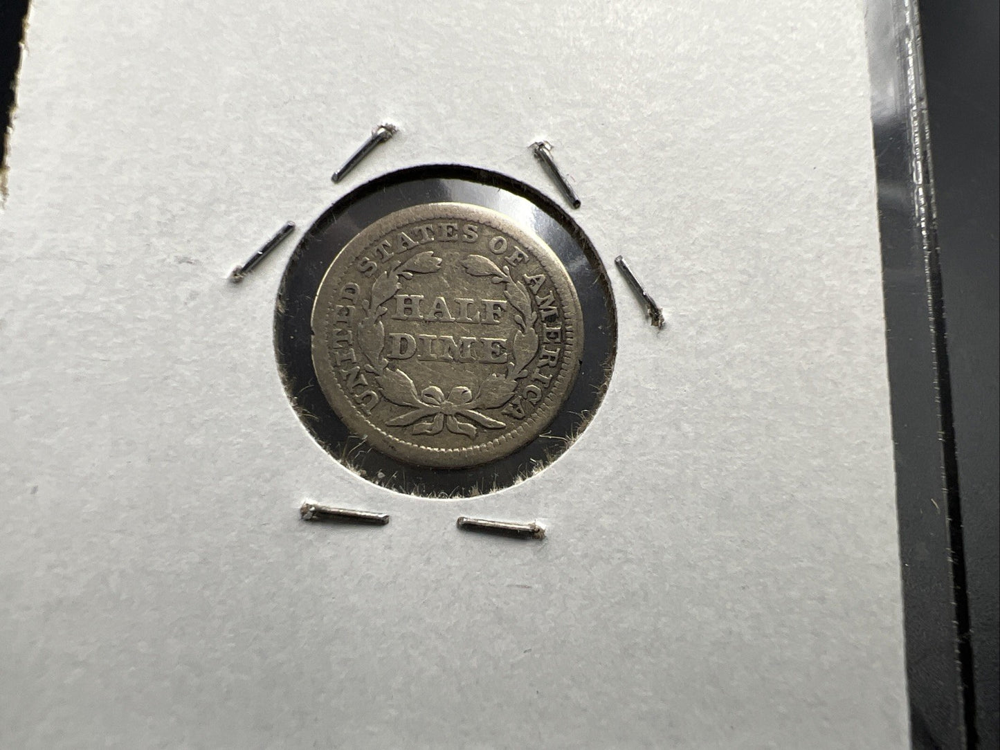 1853 5c Seated Liberty Silver Half Dime Coin with Arrows VG / Fine Circ