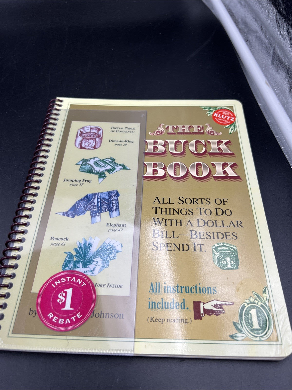 Klutz The Buck Book Dollar Origami And Additional Hobby Ideas Used
