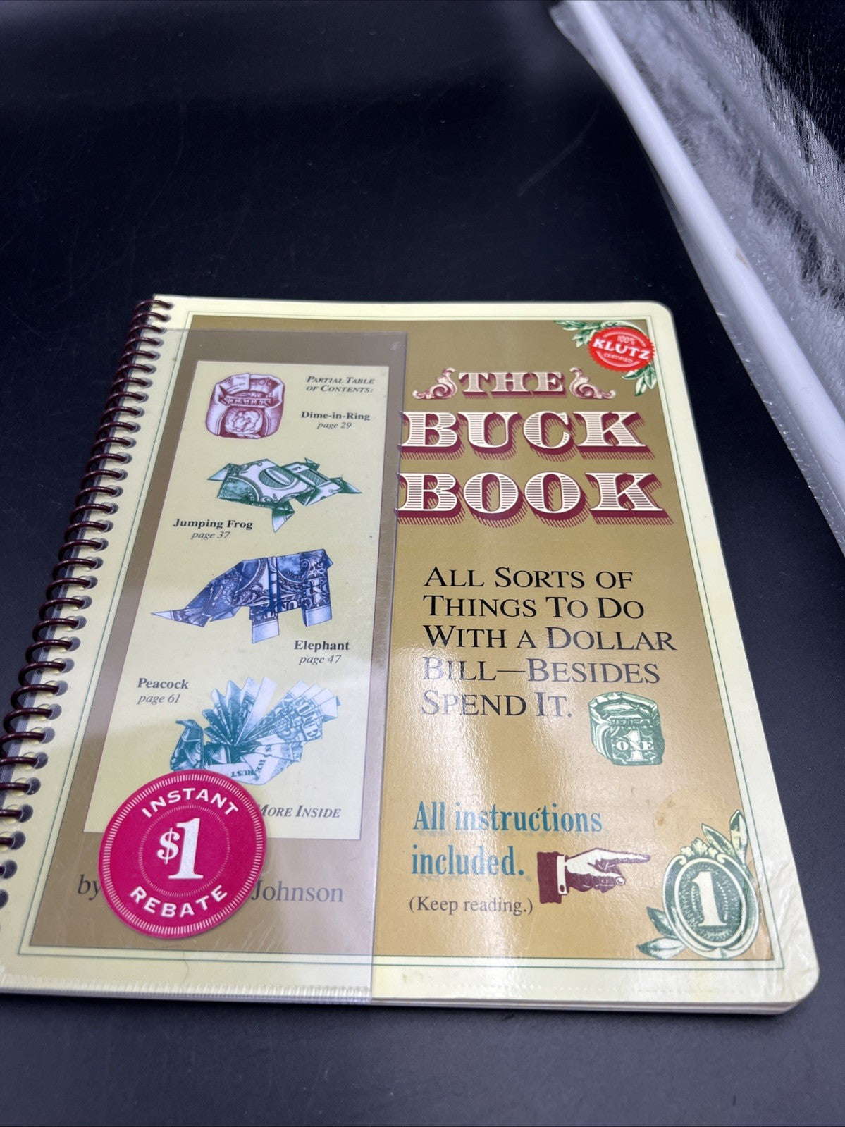 Klutz The Buck Book Dollar Origami And Additional Hobby Ideas Used