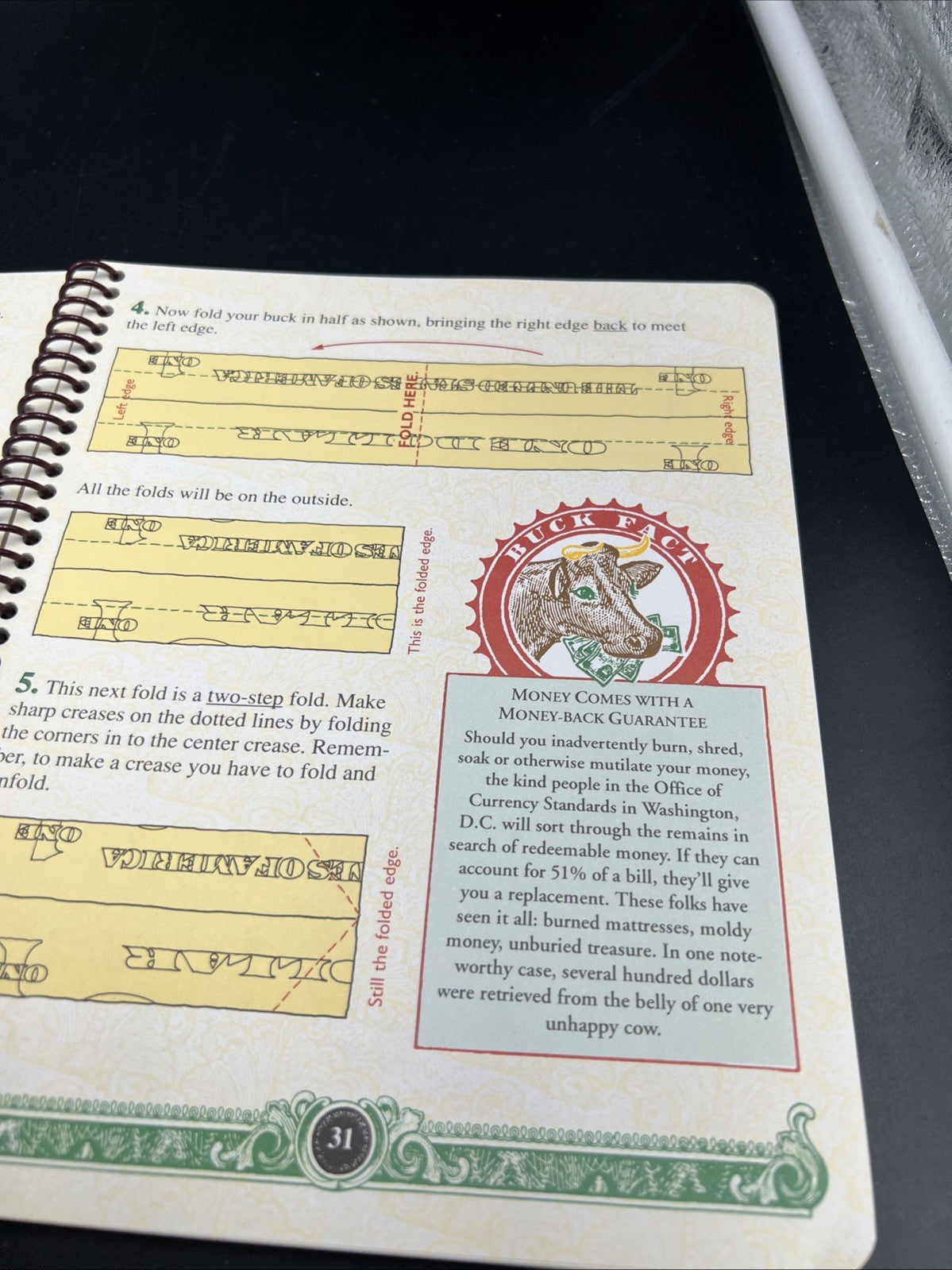 Klutz The Buck Book Dollar Origami And Additional Hobby Ideas Used