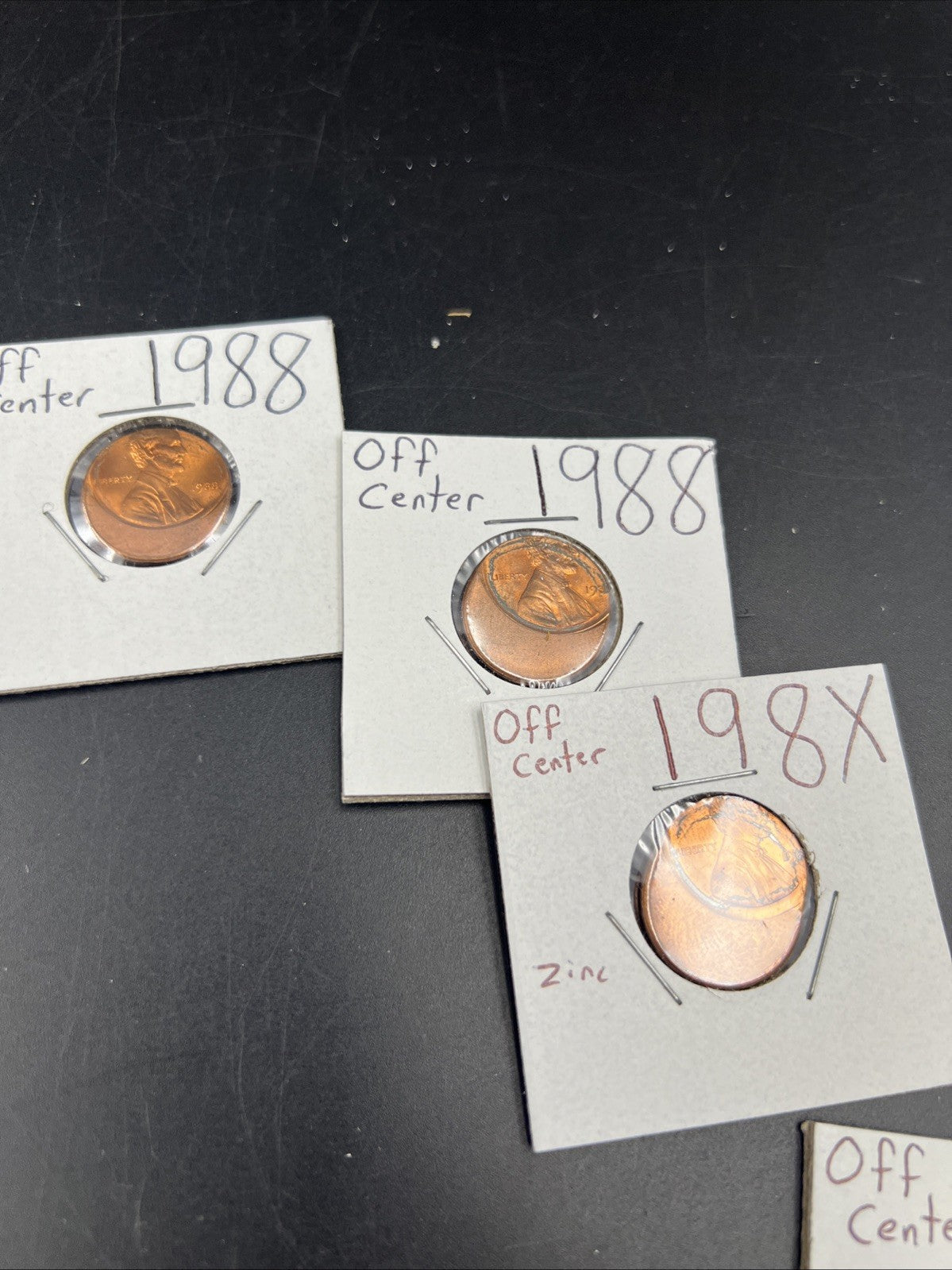12 Coin Clock Collection Off Center Lincoln Memorial Error Cents UNC 1988 1989