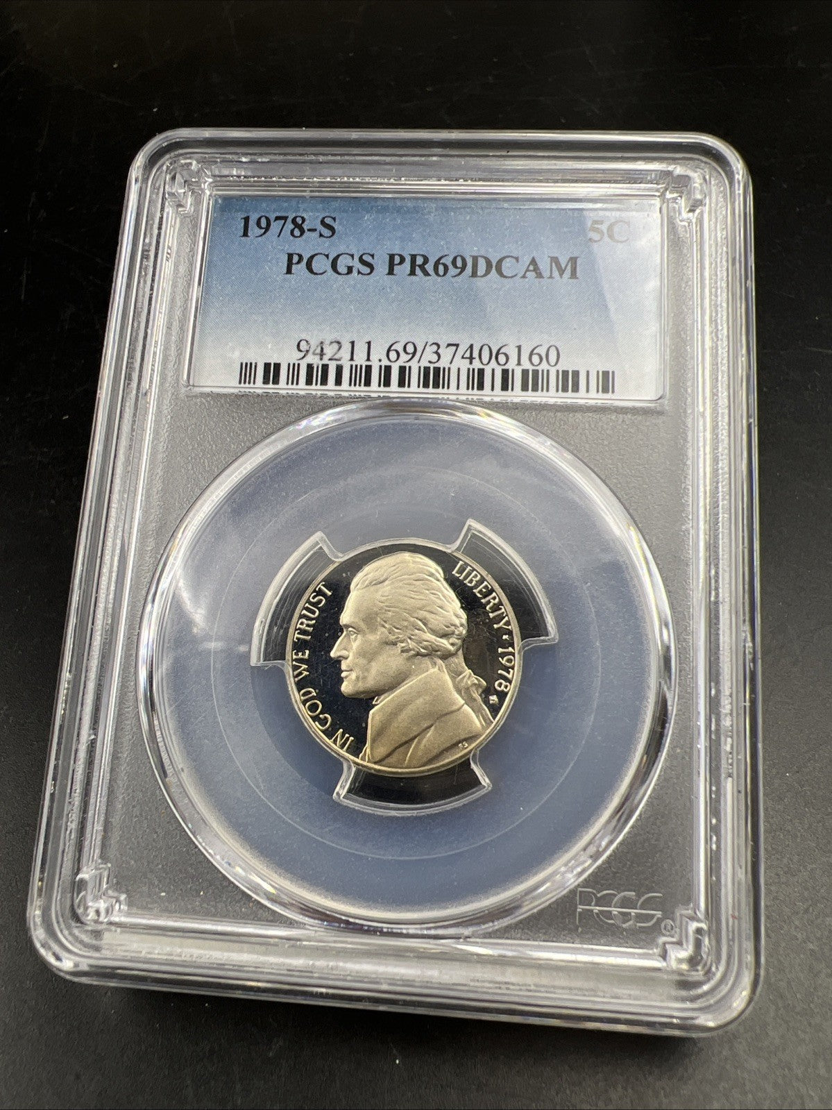 1978 S 5c Jefferson Proof Nickel Coin PR69 DCAM PCGS #60