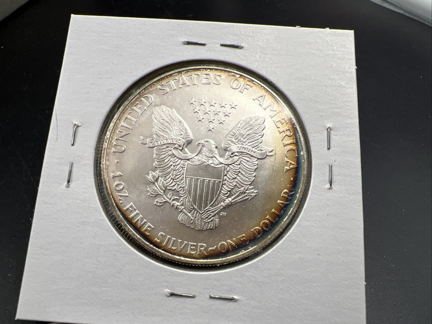 1998 1 Oz American Silver Eagle Gem BU UNC Neat Toning Toner SKU#A