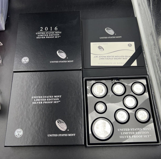2016 8 Coin Limited Edition Silver Proof Set OGP