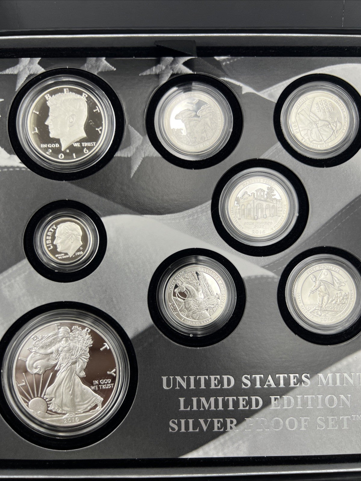 2016 8 Coin Limited Edition Silver Proof Set OGP