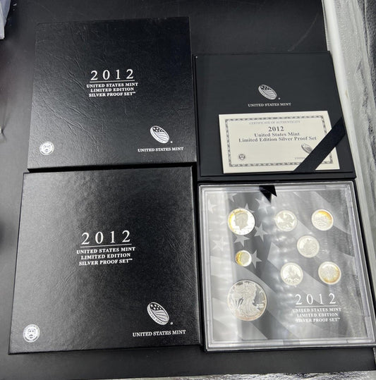 2012 8 Coin Limited Edition Silver Proof Set OGP