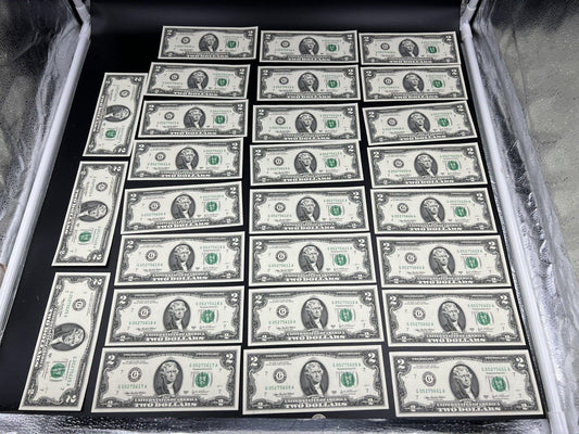 Pack of 100 2003 A $2 Consecutive Two Dollar FRN Notes $200 F.V. UNC Chicago #G