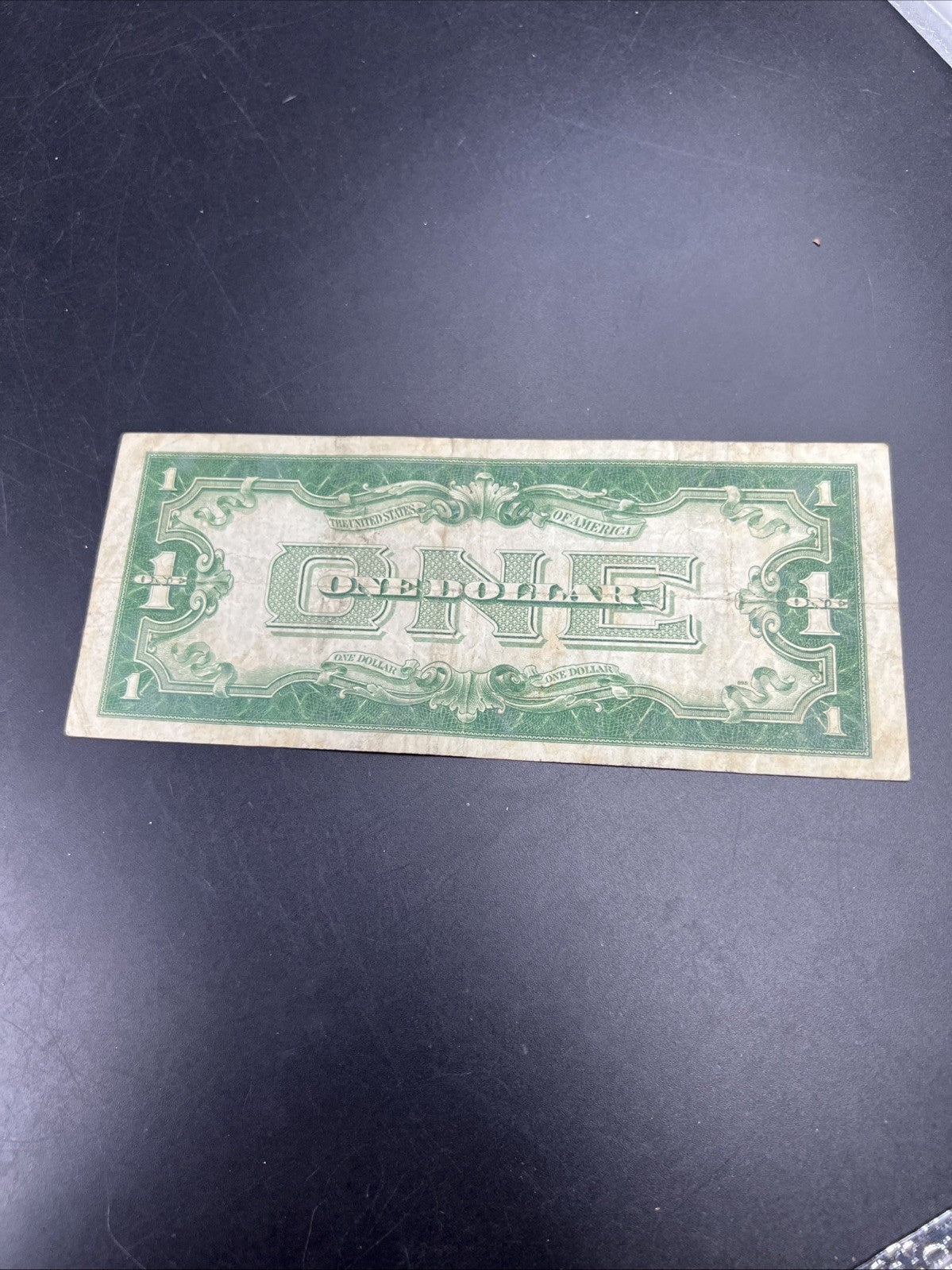 1928 $1 Funnyback Funny Back Silver Certificate Blue Seal Fine Circ017