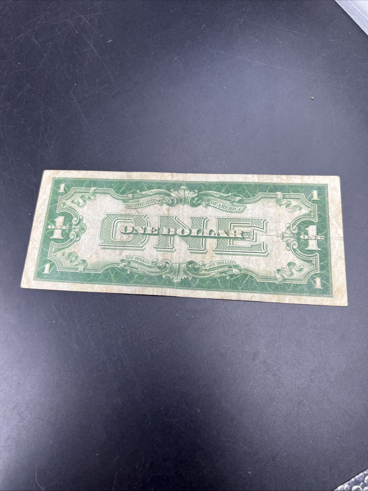 1928 $1 Funnyback Funny Back Silver Certificate Blue Seal Fine Circ017