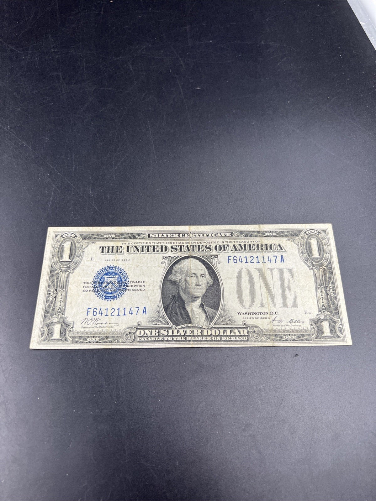 1928 A $1 Funnyback Funny Back Silver Certificate Blue Seal CH VG #147