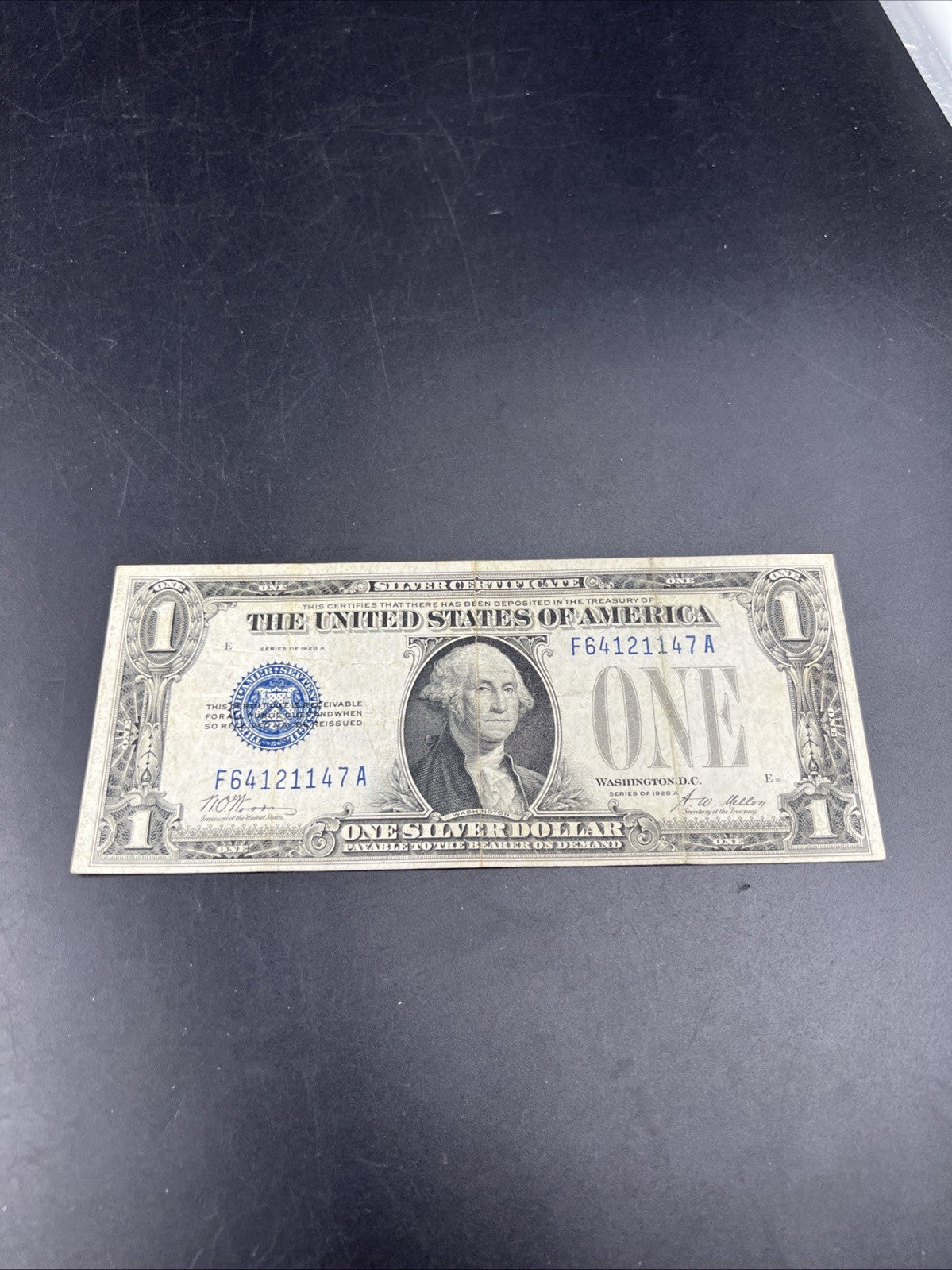 1928 A $1 Funnyback Funny Back Silver Certificate Blue Seal CH VG #147