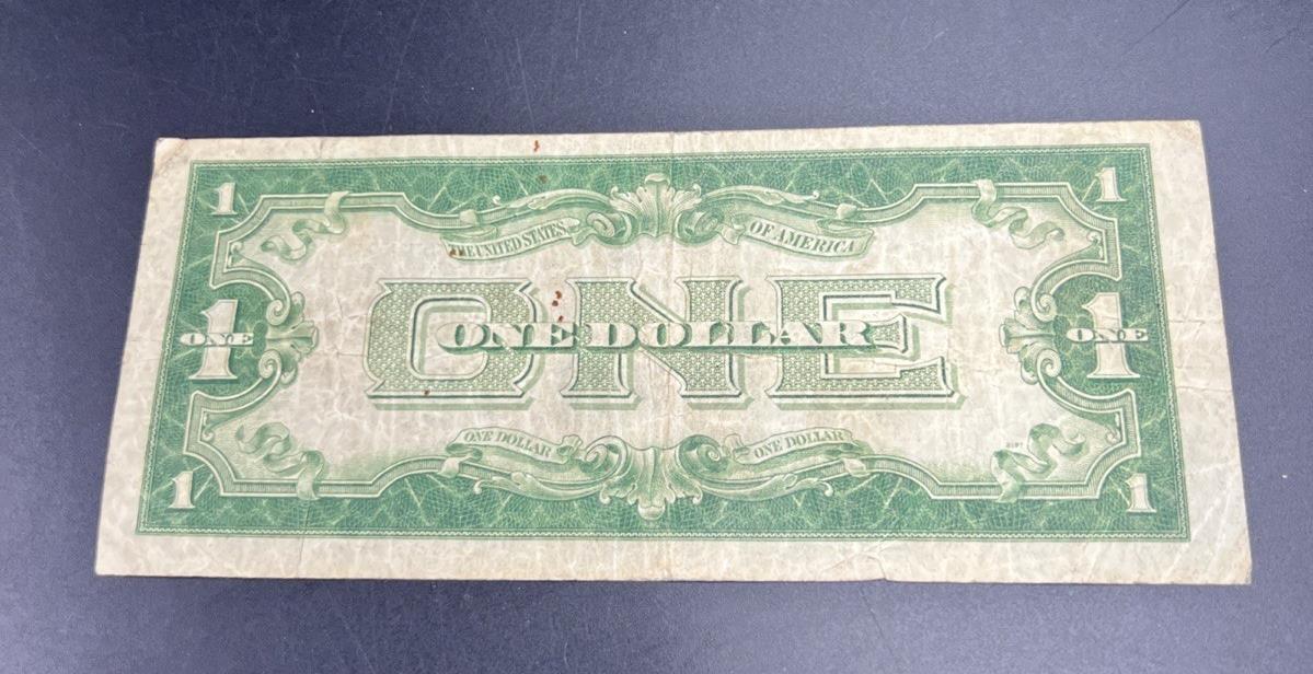 1928 B $1 Funnyback Funny Back Silver Certificate Blue Seal VG Very Good SKU#483