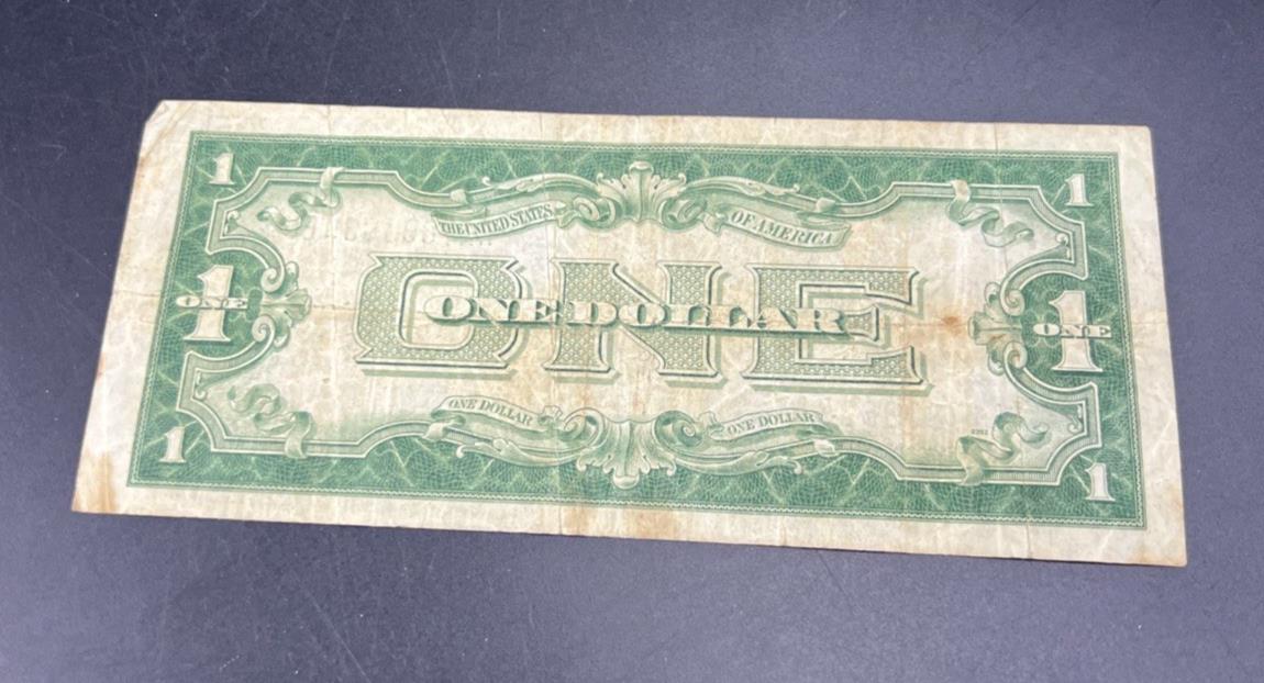 1928 A $1 Funnyback Funny Back Silver Certificate Blue Seal Fine Circ #839