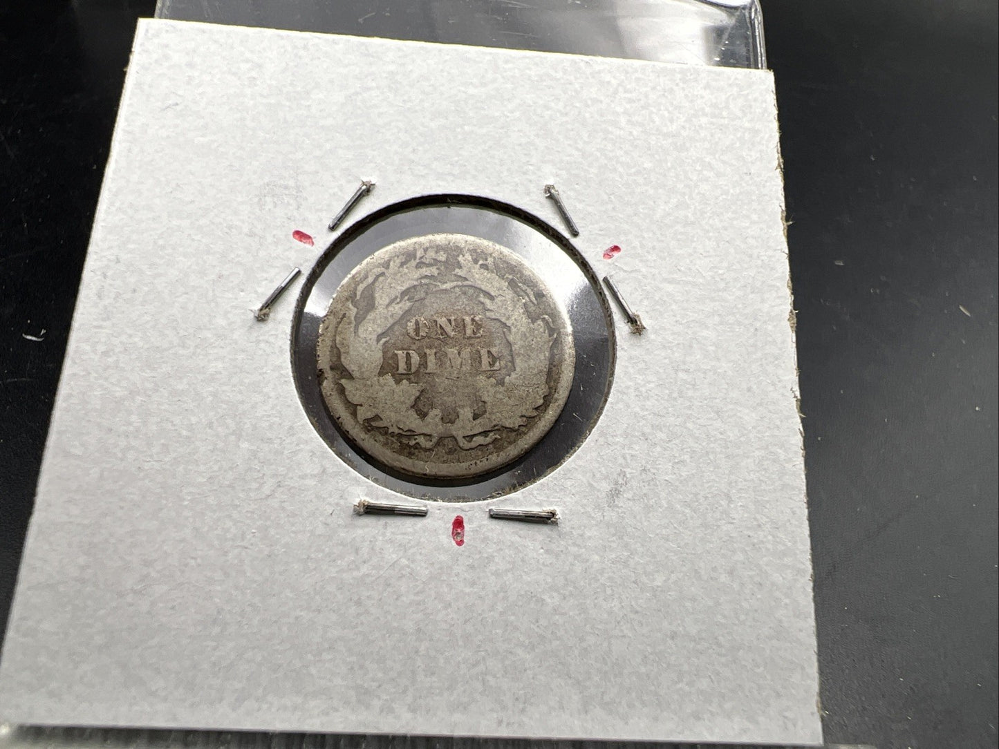 1877 10c Liberty Seated Dime Coin AG About Good Circulated