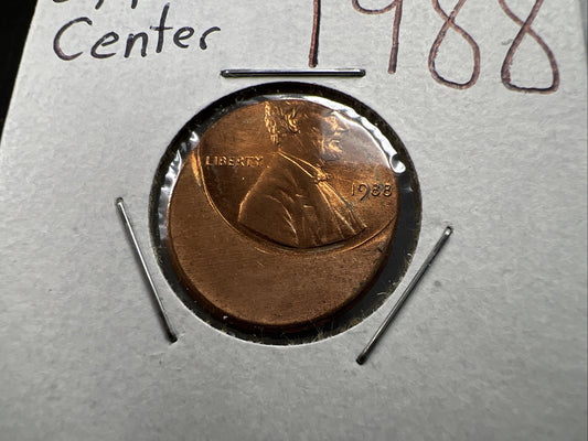 198X P 1c Lincoln Memorial Cent 50% Off Center Error UNC SKU#A