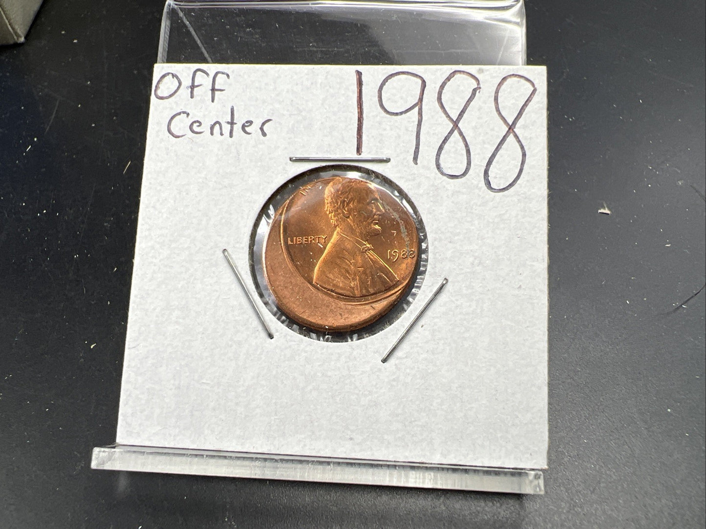 1988 1c Lincoln Memorial Cent Penny 33% Off Center Error Choice UNC SKU#A