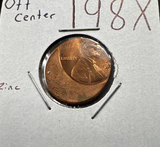 198x 1c Lincoln Memorial Cent Penny 60% Off Center Error Choice UNC SKU#B
