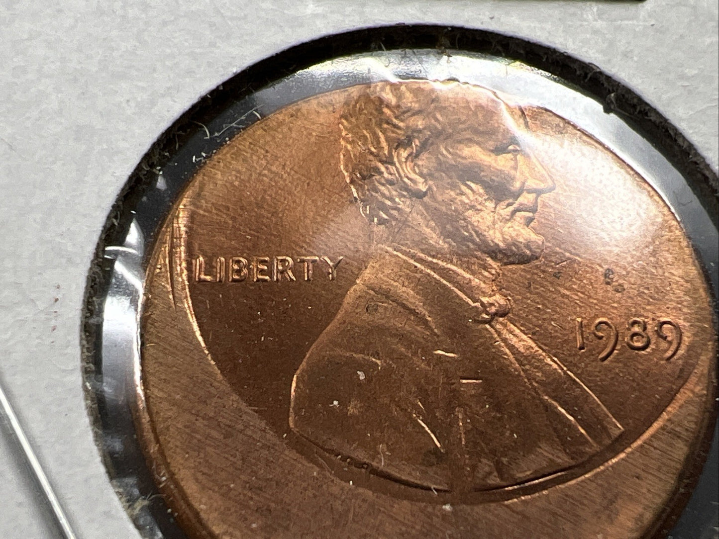 1989 1c Lincoln Memorial Cent Penny 33% Off Center Error Choice UNC SKU#A