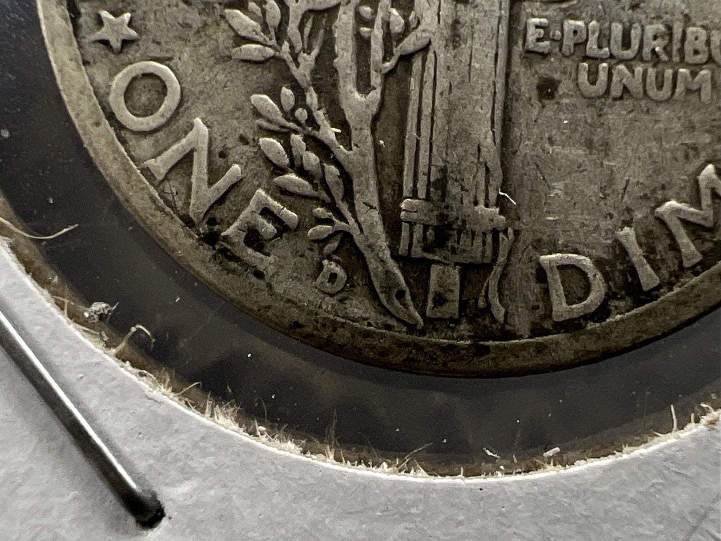 1934 D /D Mercury Silver Dime Coin RPM FS-501 Variety XF EF Extra Fine Circ