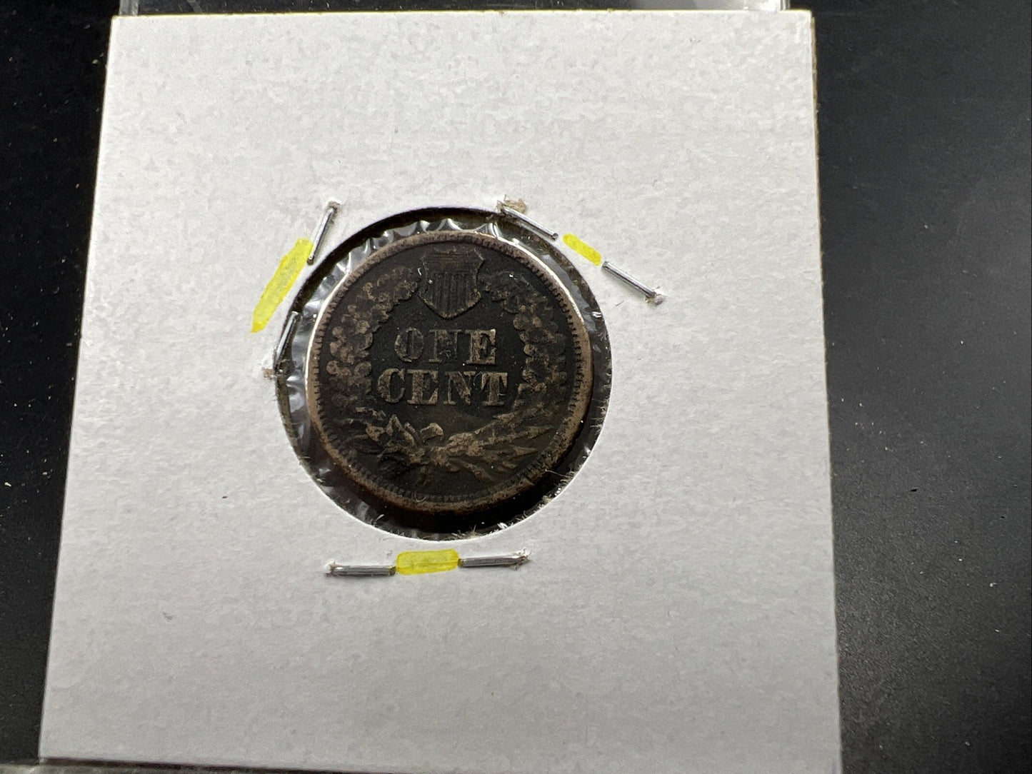 1863 1c Indian Cent Penny Copper Nickel VG Details Environmental Damage SKU#A