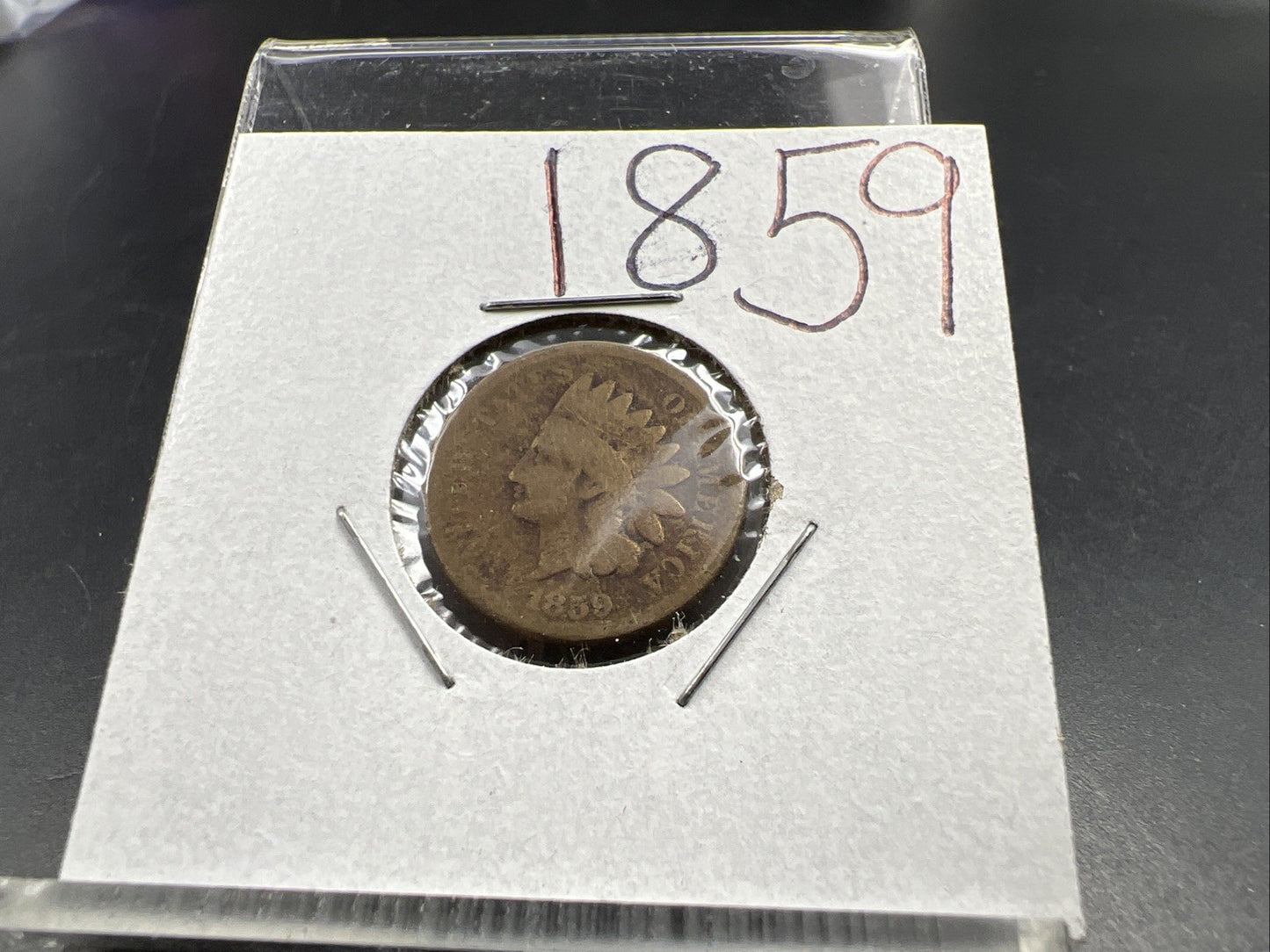 1859 1c Indian Head Cent Penny AG About Good Very Circulated SKU#B