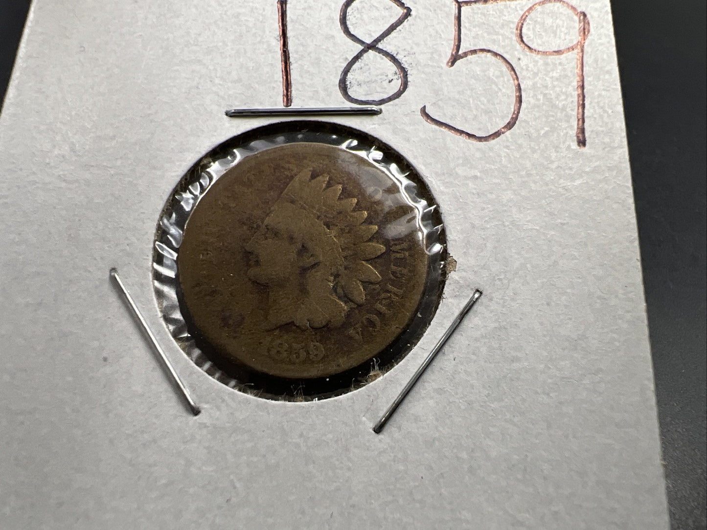 1859 1c Indian Head Cent Penny AG About Good Very Circulated SKU#B