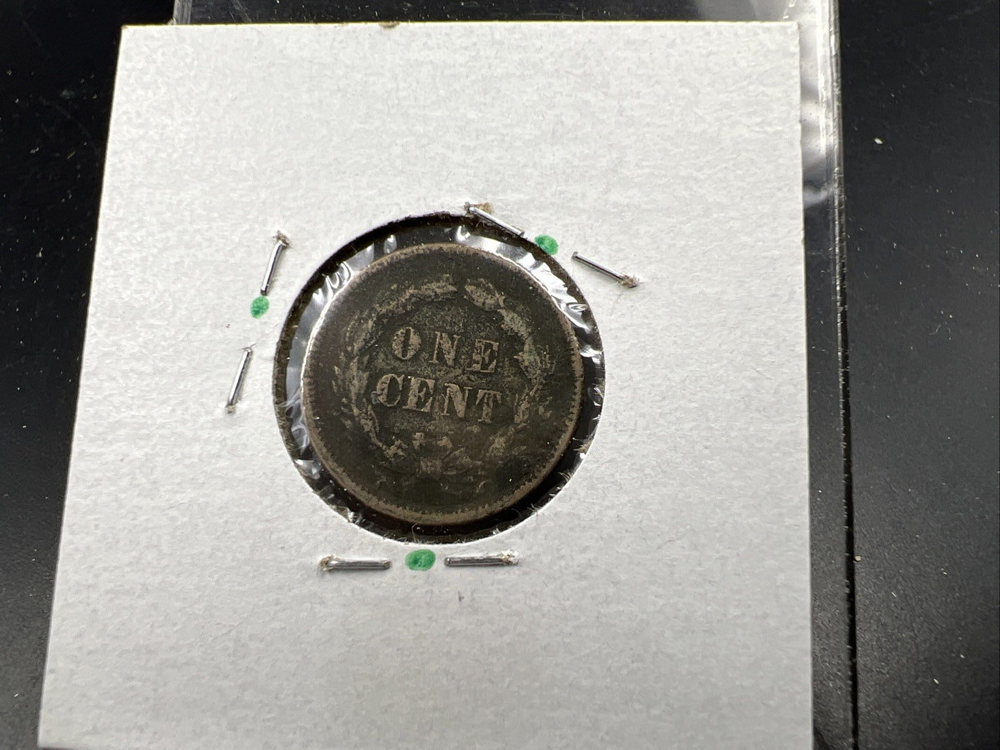 1859 1c Indian Head Cent Penny VG Details Environmental Damage Circulated SKU#B