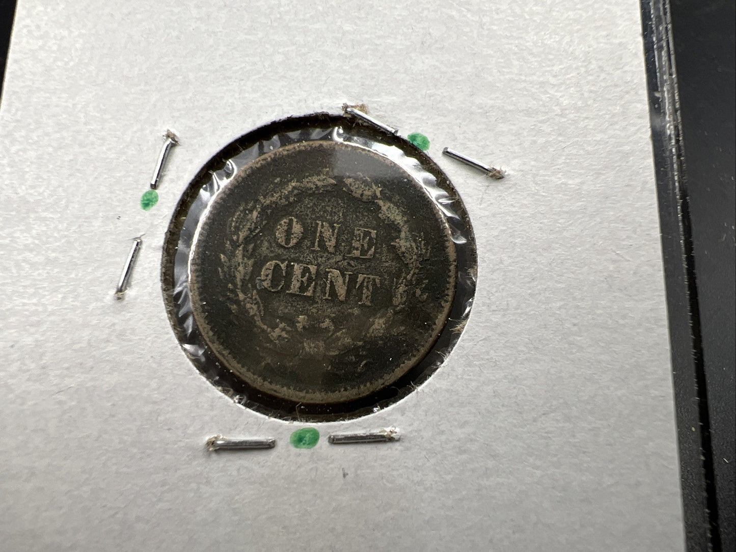 1859 1c Indian Head Cent Penny VG Details Environmental Damage Circulated SKU#B