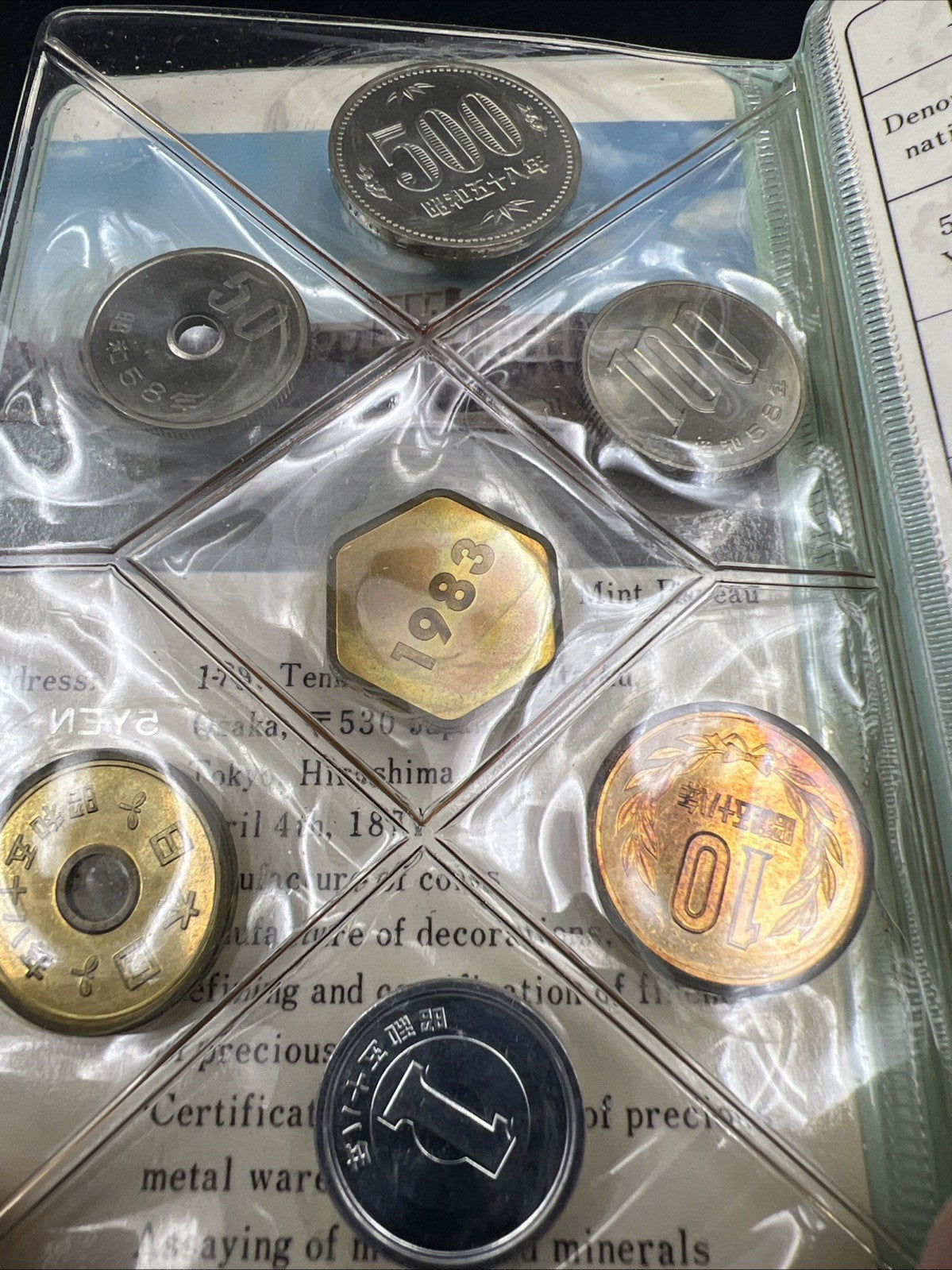 1983 Japan Uncirculated Year Of The Pig Mint Set Ministry Of Finance