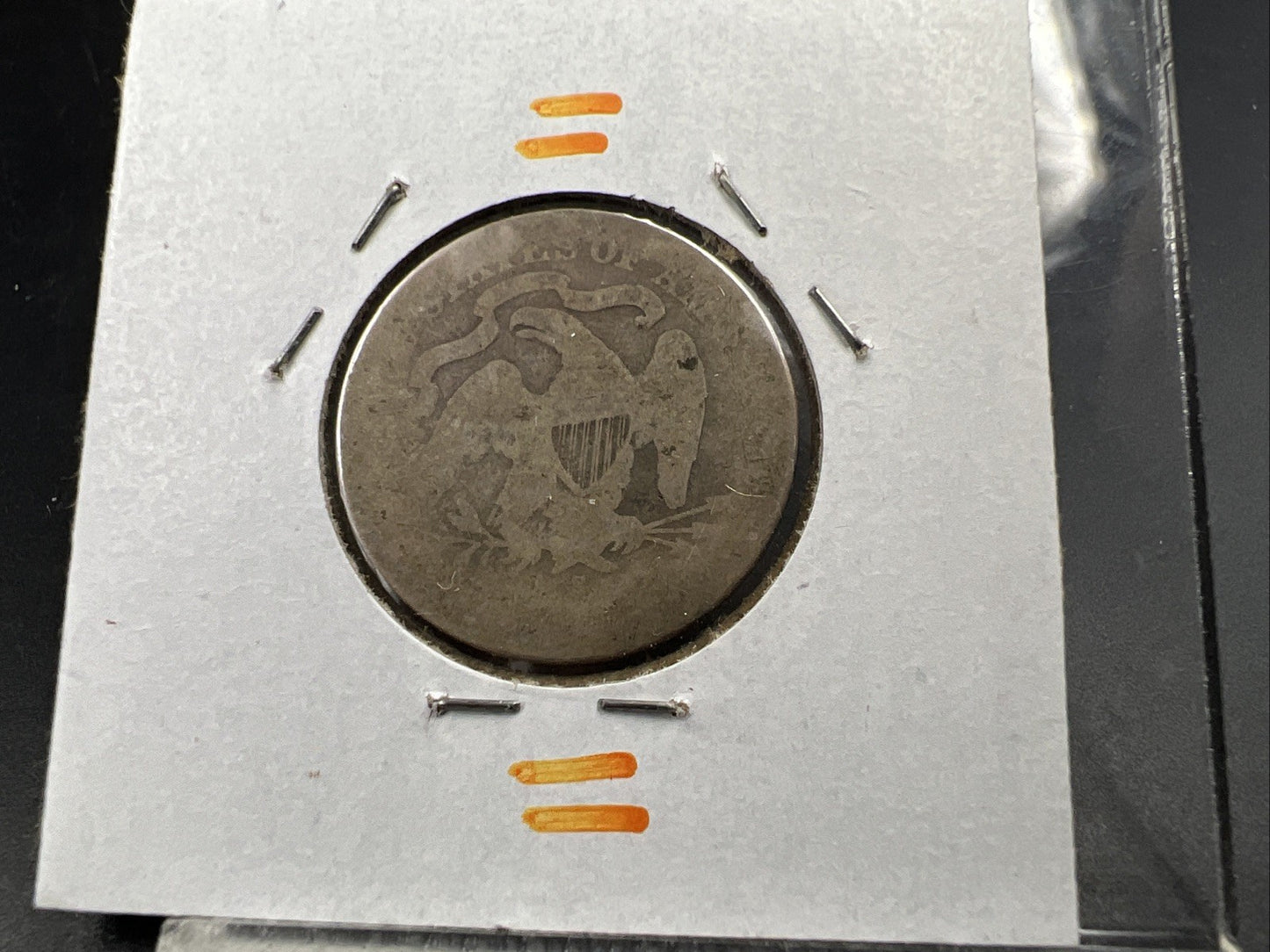 1877 S 25c Liberty Seated Quarter Coin AG About Good Full Date