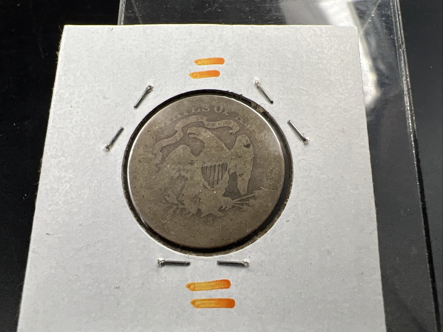 1877 S 25c Liberty Seated Quarter Coin AG About Good Full Date