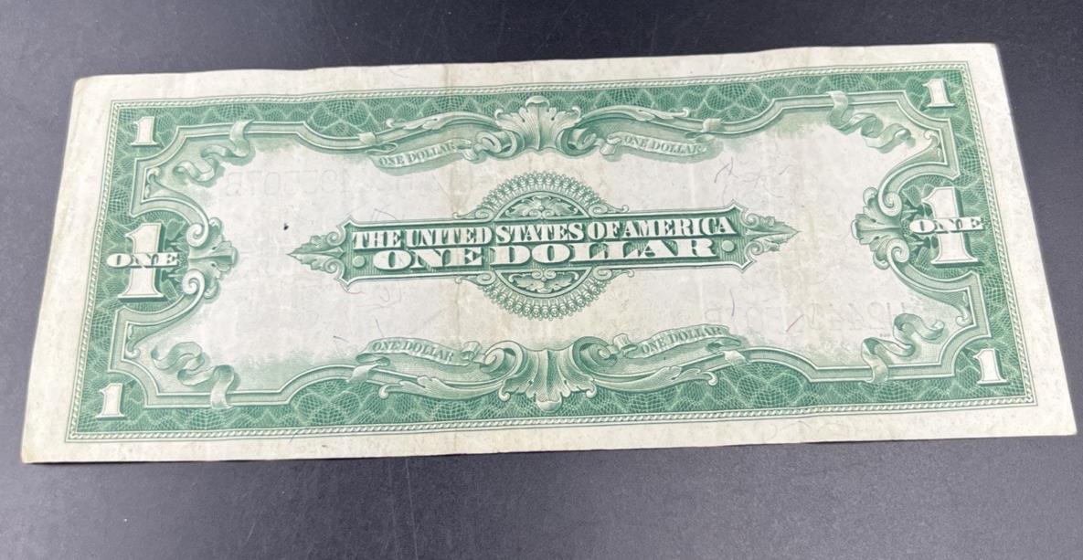 1923 $1 One Dollar Silver Certificate Horse Blanket Blue Seal VF Very Fine #507