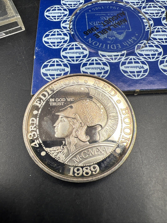 1989 Whitman Publishing 1 Oz Silver Proof Coin Nice Toning Toner